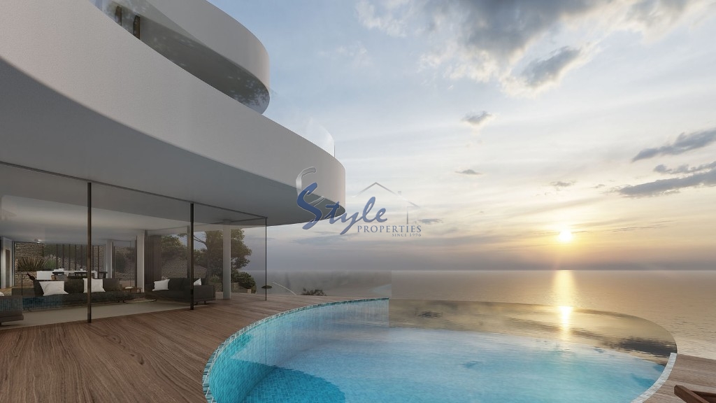 Купить новую роскошную виллу с бассейном, недалеко от моря в Бенидорме, рядом с пляжем на Коста Бланке. ID ON1144_45