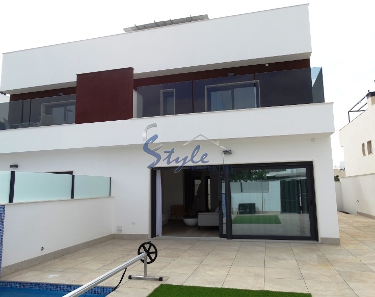 New semi-detached villas for sale in Santiago de Ribeira, Murcia, Spain.ON1560