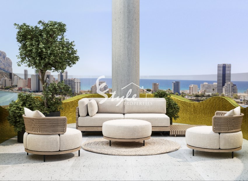 Apartamentos de obra nueva con vistas al mar en Calpe, Alicante, Costa Blanca, España. ON1561