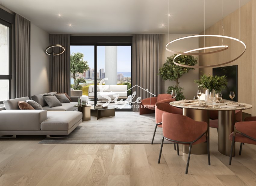 Apartamentos de obra nueva con vistas al mar en Calpe, Alicante, Costa Blanca, España. ON1561