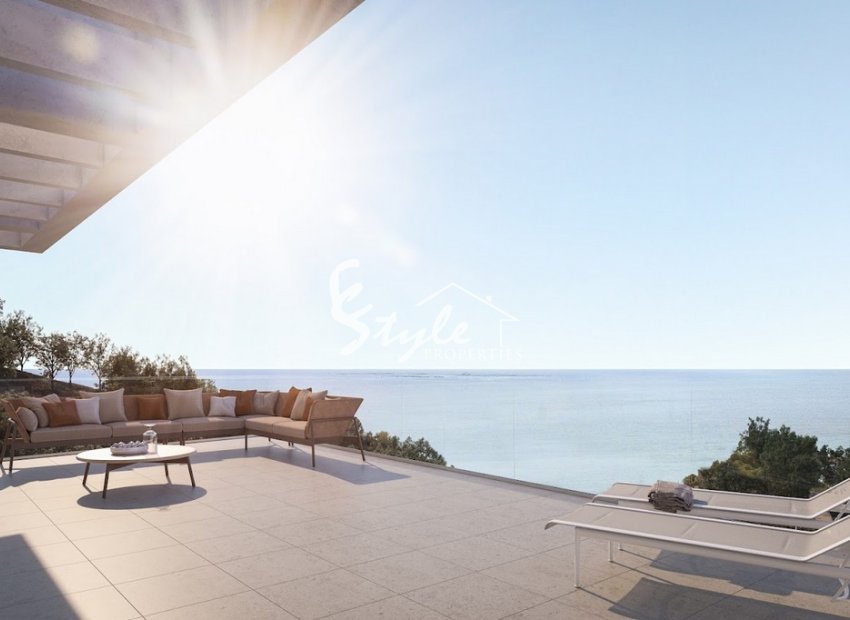 Apartamentos nuevos en venta con vistas al mar en Villajoyosa, Costa Blanca, España.ON1586