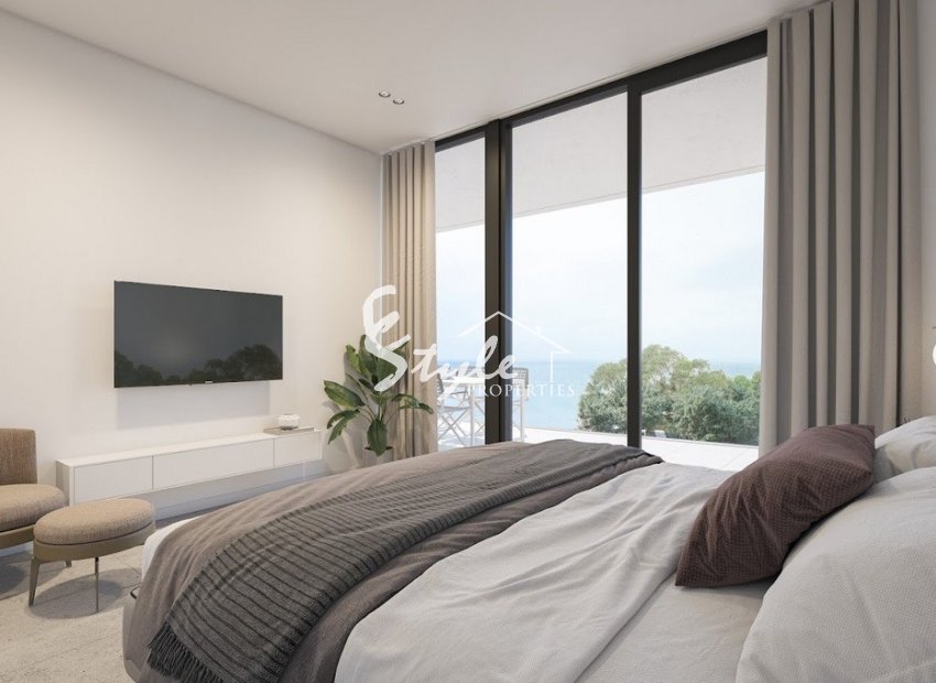 Apartamentos nuevos en venta con vistas al mar en Villajoyosa, Costa Blanca, España.ON1586