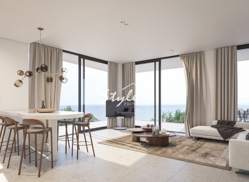 Apartamentos nuevos en venta con vistas al mar en Villajoyosa, Costa Blanca, España.ON1586
