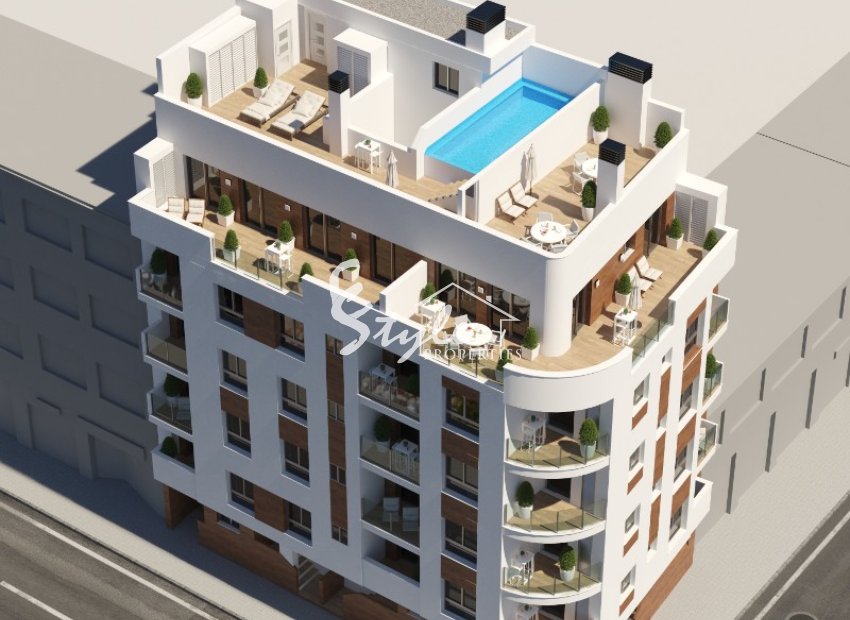 Apartamentos nuevos en venta en el centro de Torrevieja, Costa Blanca, España. ON1624