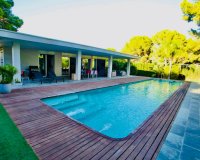 Buy independent villa with lovely garden areas and pool Los Balcones, Torrevieja, Costa Blanca. ID: 4947