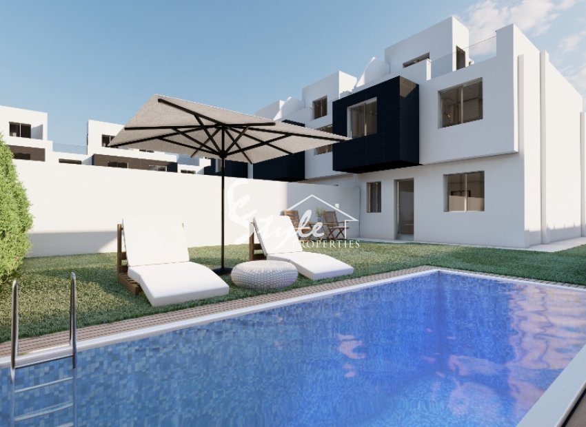 For sale new build semi detached  beach side house in Costa Blanca, San Javier, Spain ON014