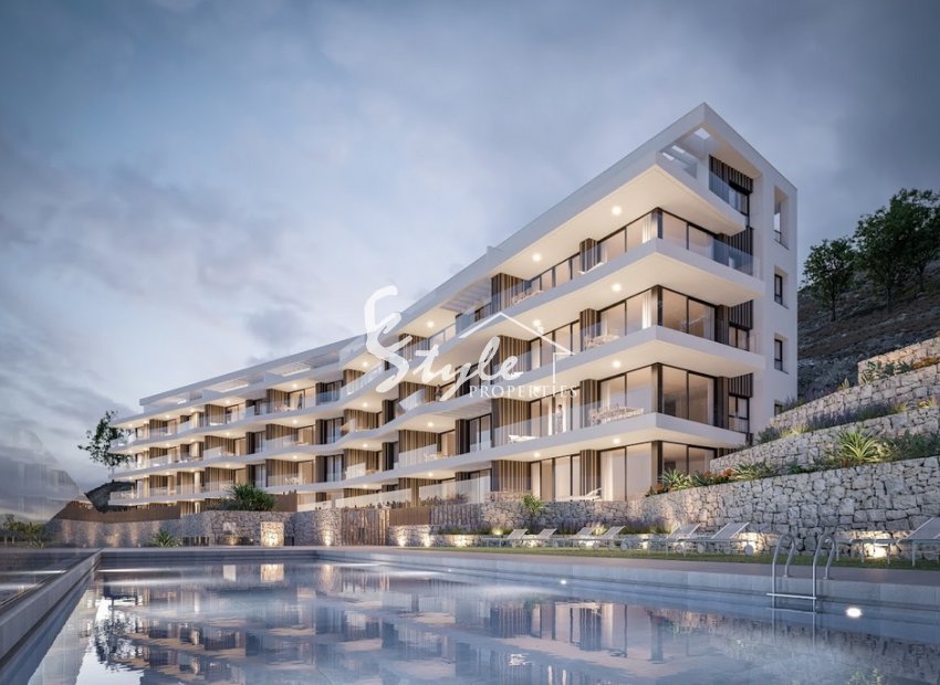 New apartments for sale with sea views in Villajoyosa, Costa Blanca, Spain.ON1586