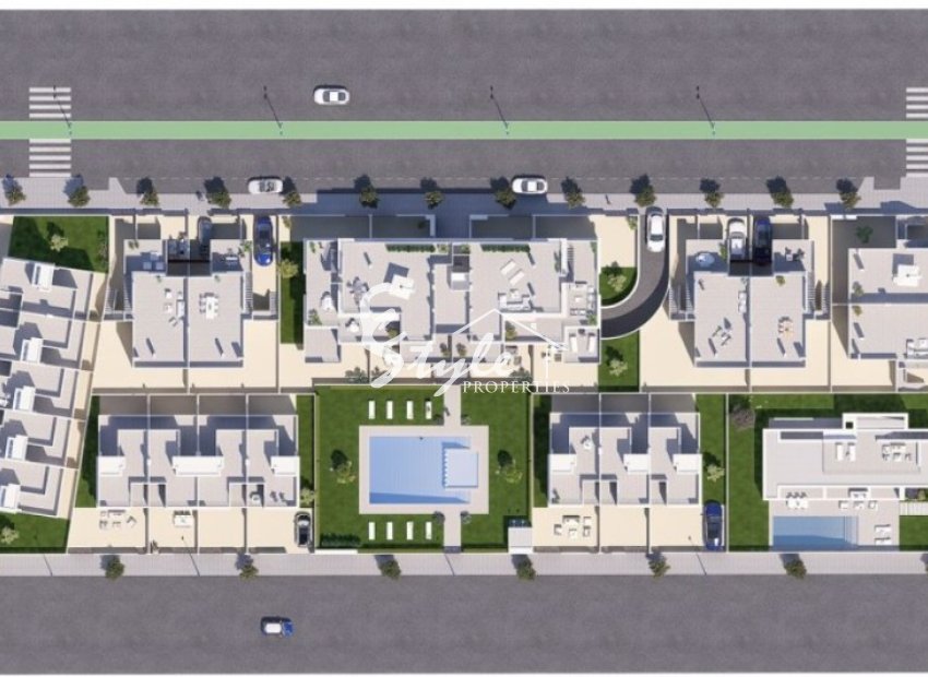 New build townhouses close to the beach in Torre de la Horadada, Costa Blaca, Spain. ON1817