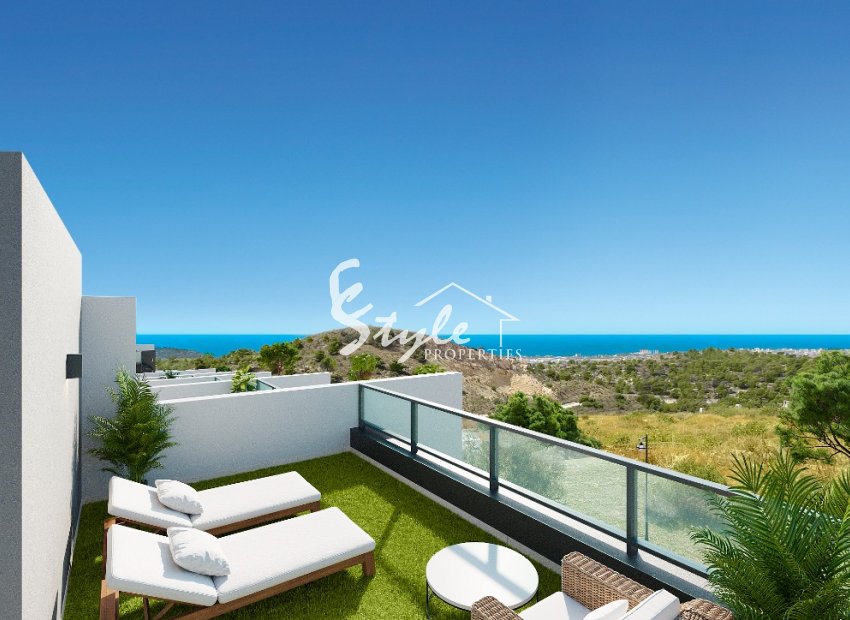 New build townhouses in Finestrat, Costa Blanca, Spain. ON1513_A