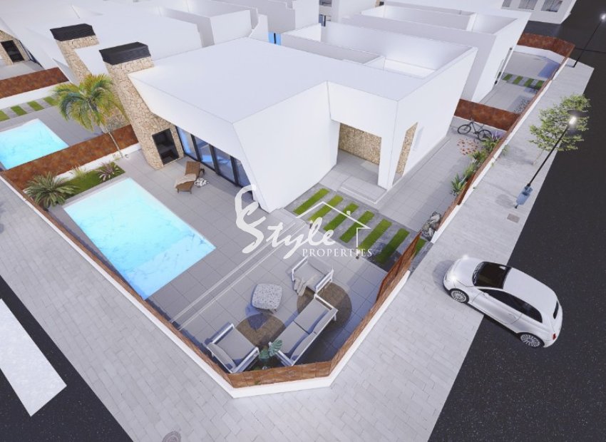 New build villas for sale in San Pedro del Pinatar, Murcia, Spain. ON1429