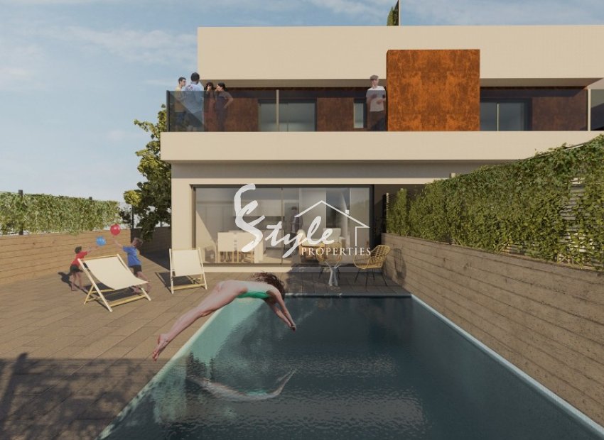 New semi-detached villas for sale in Santiago de Ribeira, Murcia, Spain.ON1560