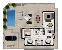 New villa for sale in Rojales, Costa Blanca, Spain. ON1850