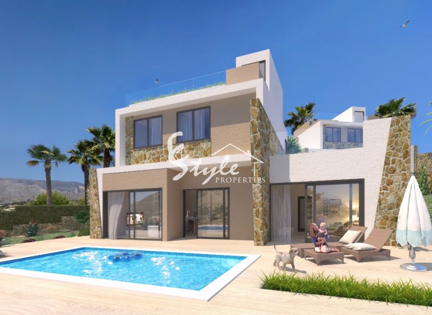 Villas de nueva construcción con vistas panorámicas en Finestrat, Benidorm, Costa Blanca, España