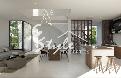 Новое строительство в Деэса де Кампоамор. Комплекс независимых вилл с частным бассейном недалеко от моря в Ориуэла Коста.