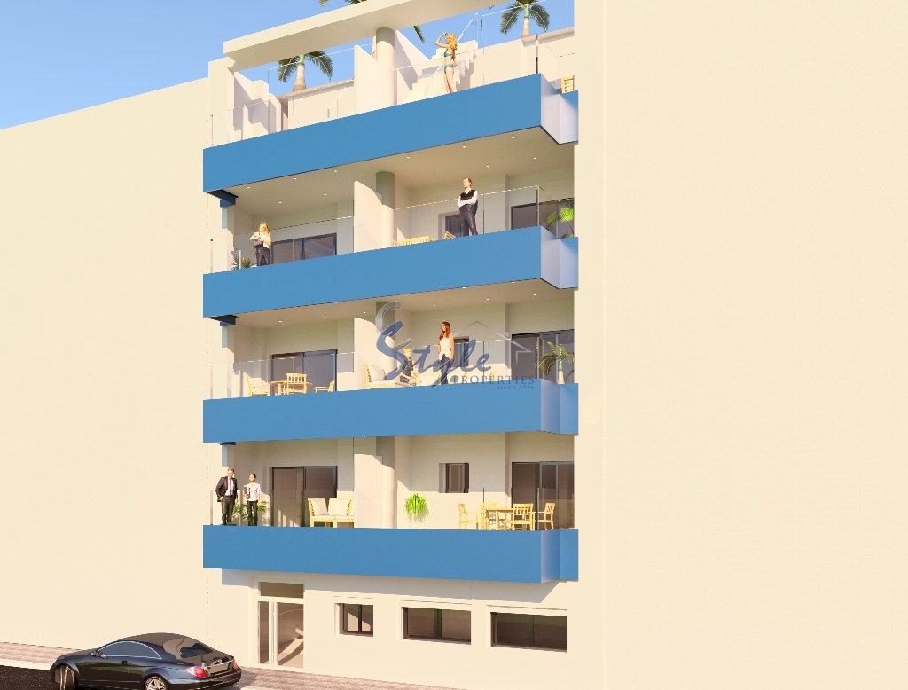 New modern apartments on the beach of Torrevieja, Alicante, Costa Blanca, Spain