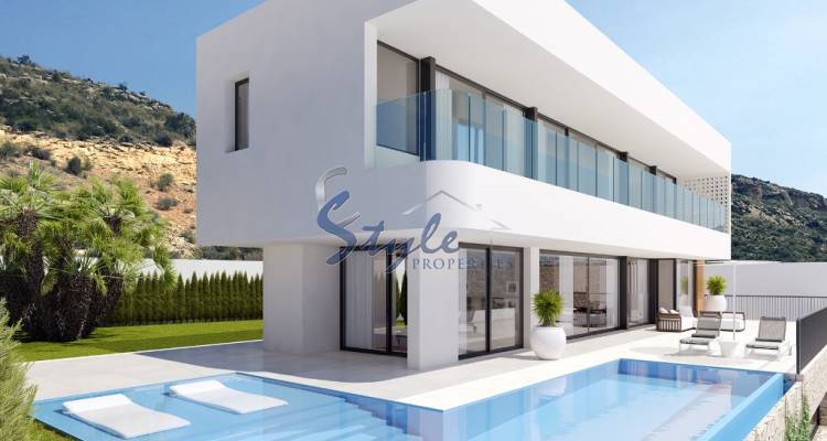 For sale luxury villa with sea views in the countryside, near Benidorm, Costa Blanca