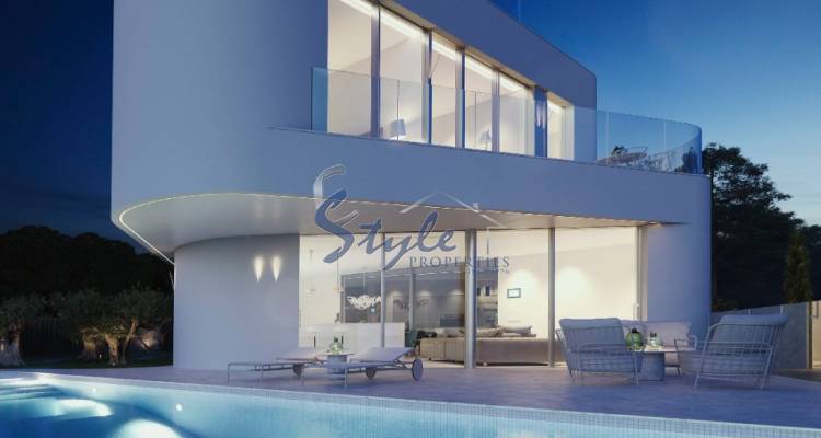 En venta nueva elegante villa con vistas al mar en plena naturaleza, cerca de Benidorm, Costa Blanca