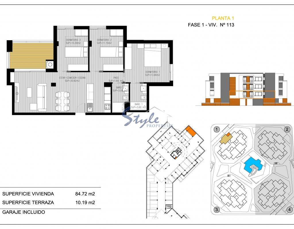 Buy apartment in Costa Blanca close to sea in Orihuela Costa. ID: ON1133_32