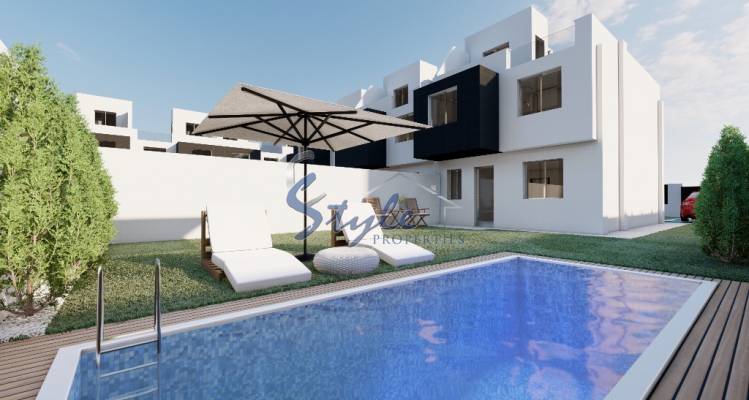 For sale new build semi detached  beach side house in Costa Blanca, San Javier, Spain ON014
