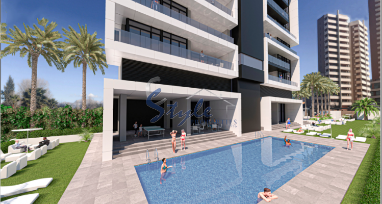 Apartments in a new project near the sea for sale in Benidorm, Costa Blanca North, Spain