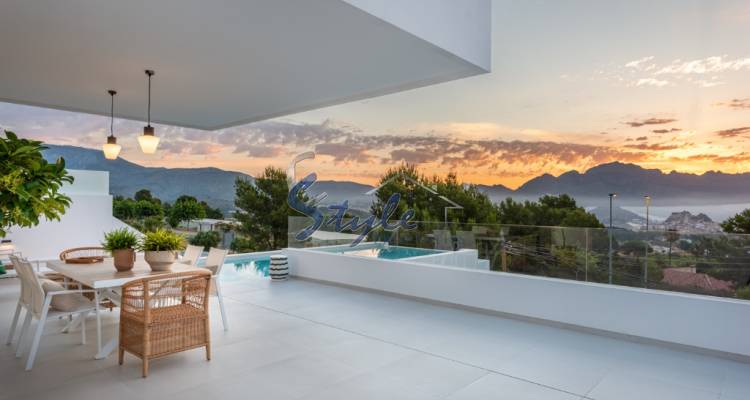 New Build villas with mountain views for sale in Polop, Benidorm, Costa Blanca North, Spain