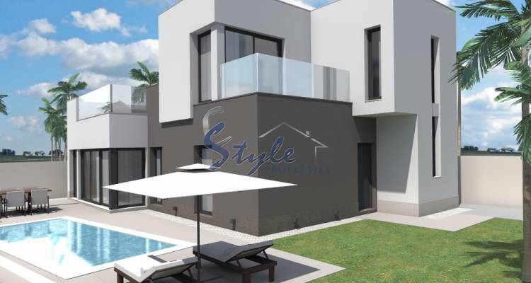 New Build villa with private pool on a large plot in Aguas Nuevas, Torrevieja, Costa Blanca South, Spain
