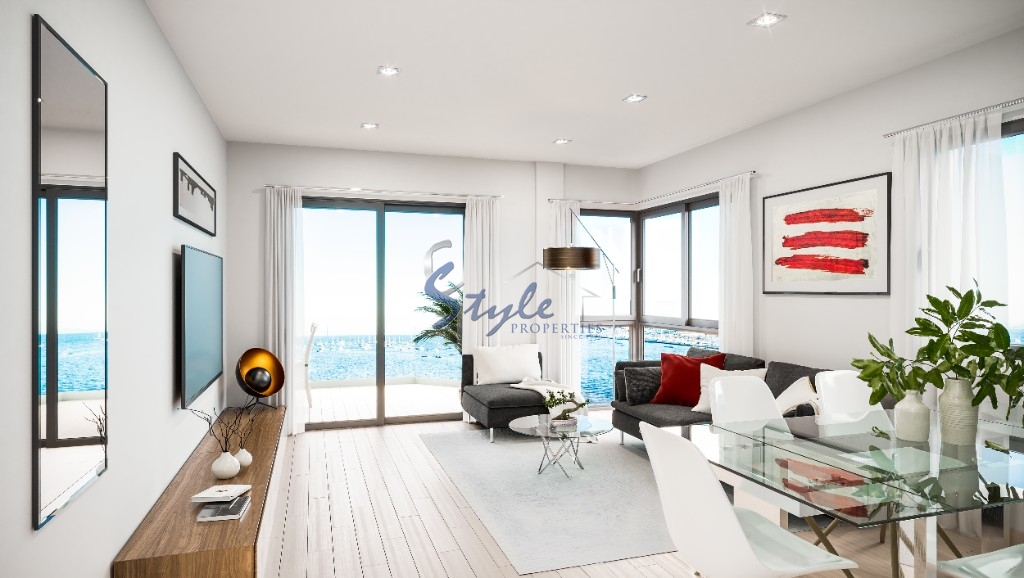 Купить квартиры на первой линии от пляжа и с панорамным видом на Средиземное море в Ло Паган, Мар Менор. ID ON1360